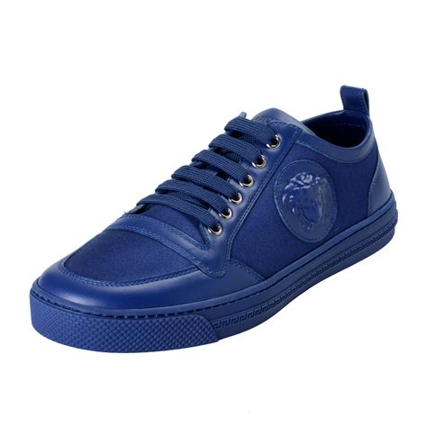 versace red and blue shoes|Versace medusa men's shoes.